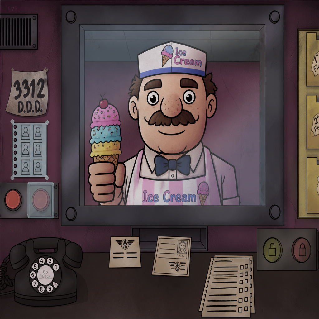 Ice cream man in the game name that's not my neighbor