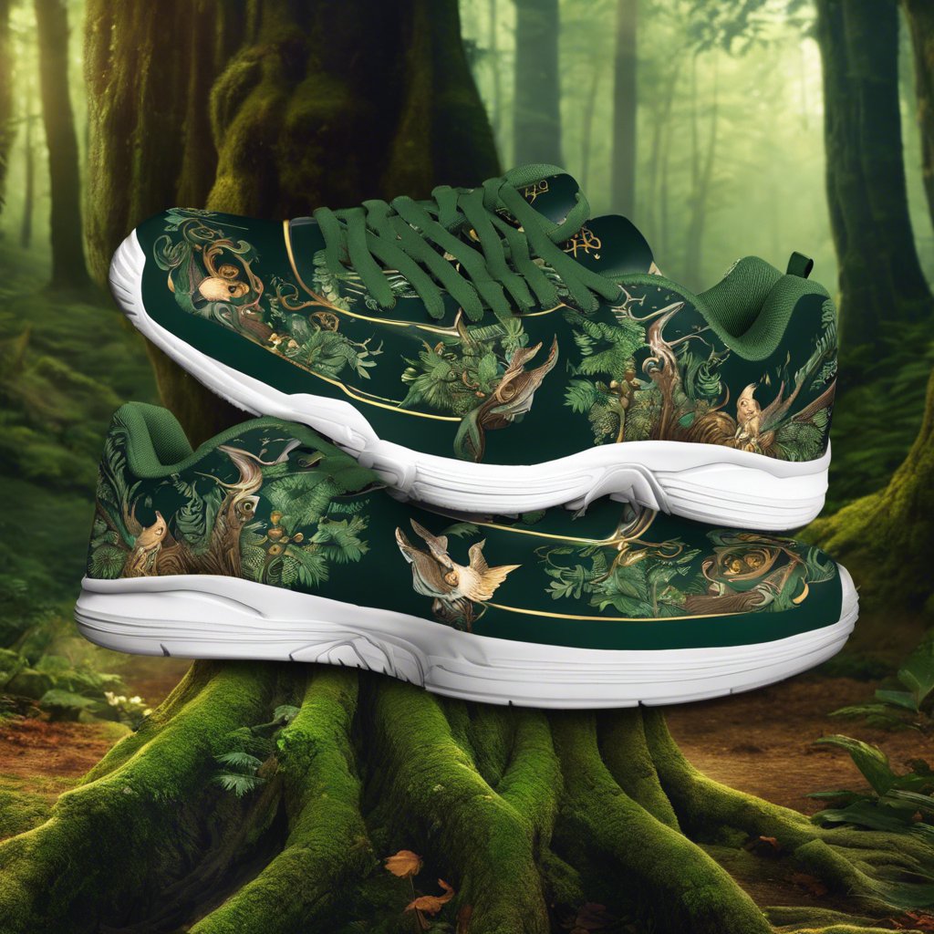 Psychedelic Jungle Forest Floral Women's Sneakers