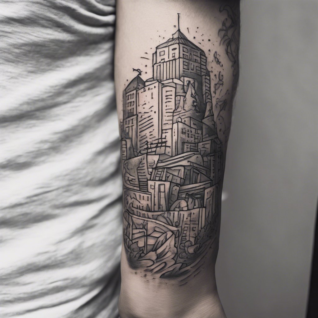 simple line work tattoo | Fanart