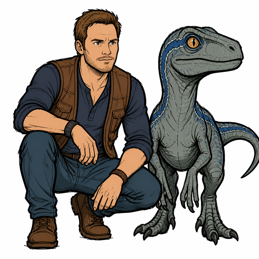 Owen et Blue Le Velociraptor Jurassic World Fallen Kingdom