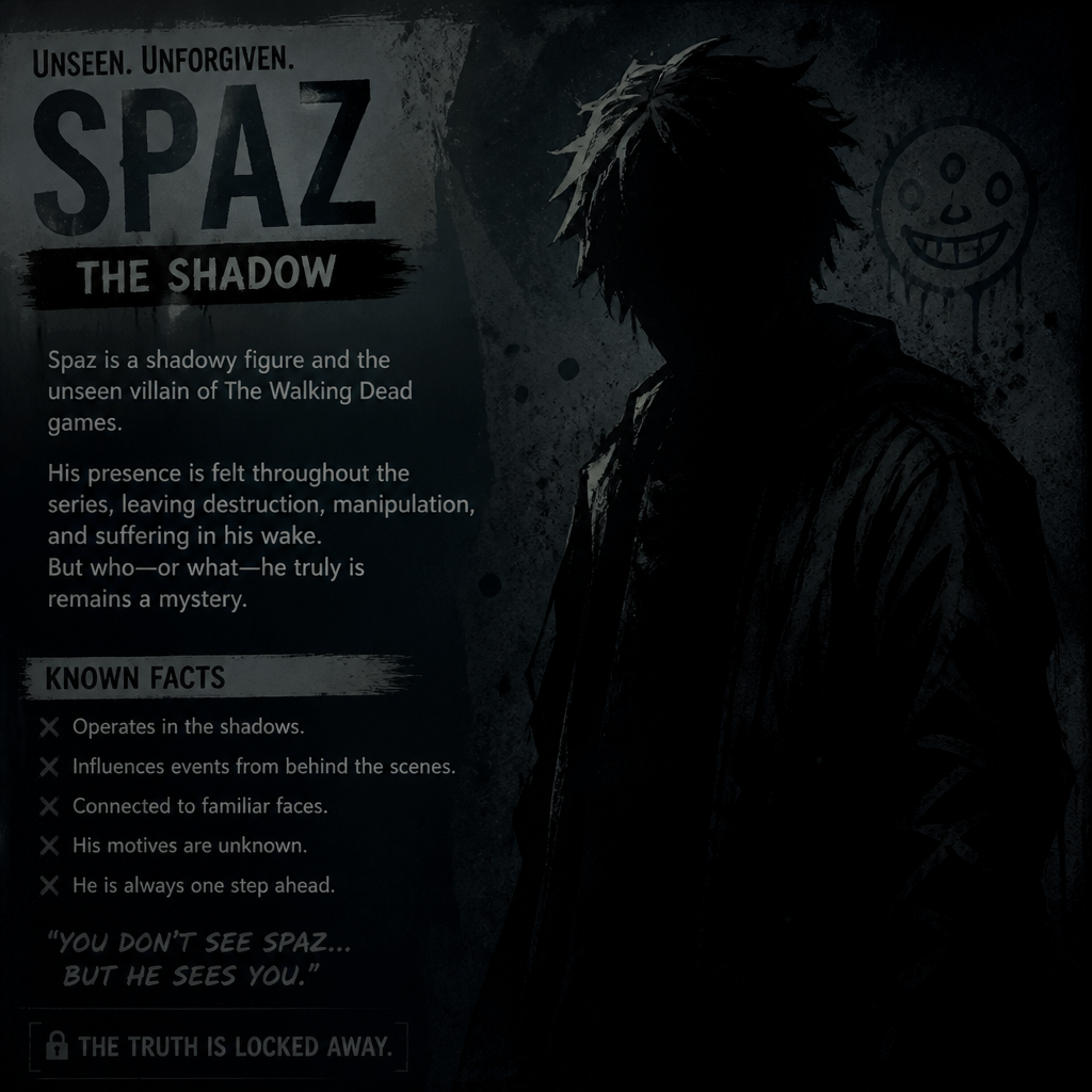Spaz in the walking dead games his unseen villain